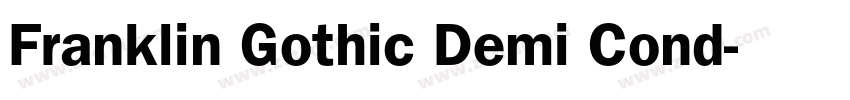 Franklin Gothic Demi Cond字体转换